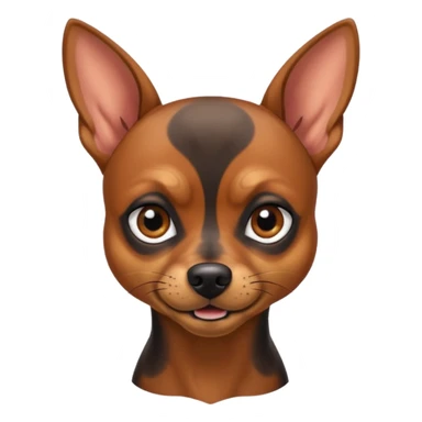 Angry miniature pinscher dog sticker