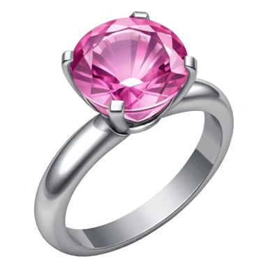 create a wedding ring emoji but with a pink crystal sticker