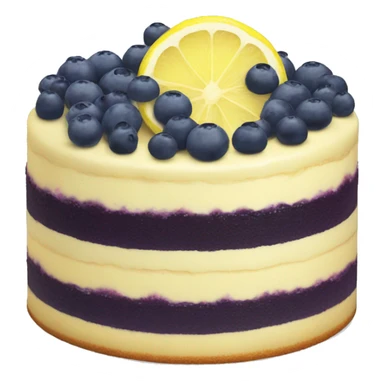 lemon blueberry cake sticker