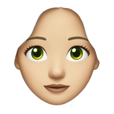 Jennifer Lawrence with Green eyes and dark hair sticker