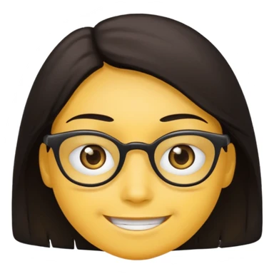 Yellow face eyebags smiling sticker