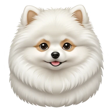 White furry pomeranian  sticker