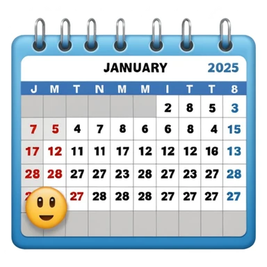 calendar january 2025 sticker