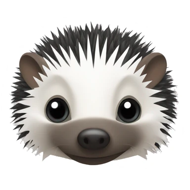 black and white afričan písmy hedgehog sticker