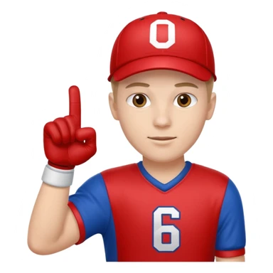  #1 glove first finger up football fan in blue (#00A3E0) and red (#F9423A)  sticker