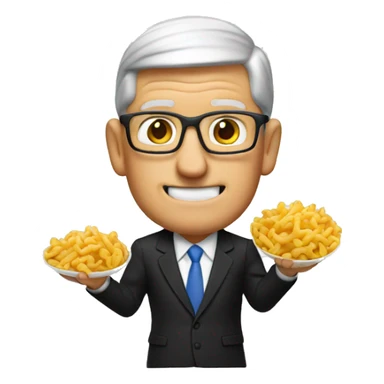tim cook with macaroni  sticker