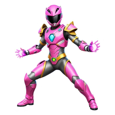cyberpunk power ranger sticker