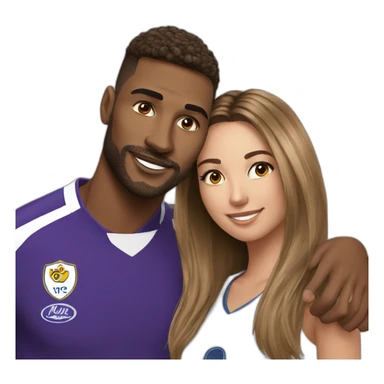 footballer with girlfriend sticker