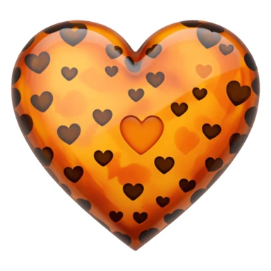 Tortoiseshell heart sticker