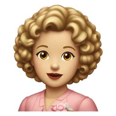 shirley temple in a glads sticker