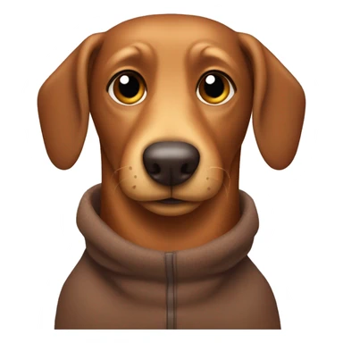 Wiener dog in bear outfit sticker