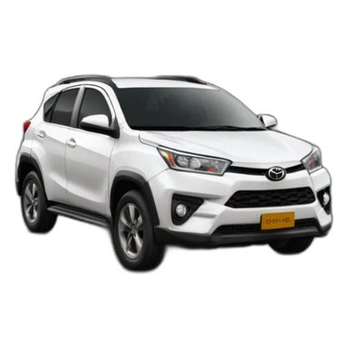 Toyota terios corto 2019 blanco sticker