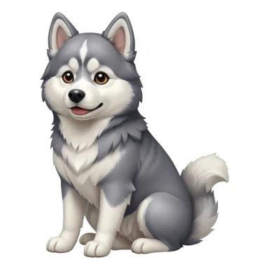dog full image husky sitting sticker