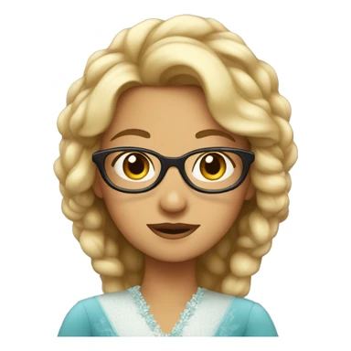 Princess with glasses  sticker