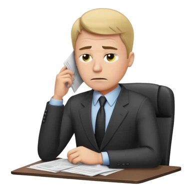 bored office boss sticker