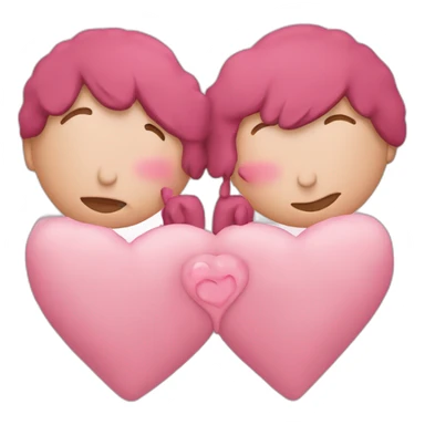 Deux coeurs qui s'embrassent sticker