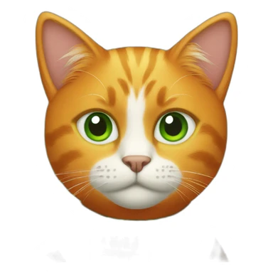 Orange cat with green sweater sticker