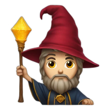 wizard with fez sticker