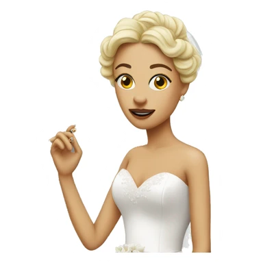 Bride who is smoking sticker