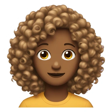 Grab curly hair sticker