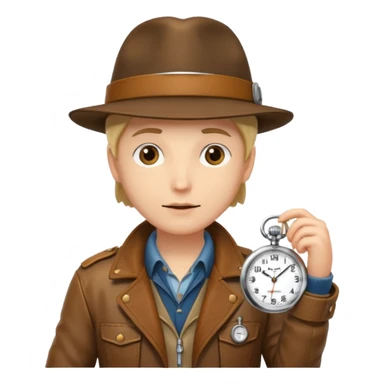 Explorer with pocket watch sticker