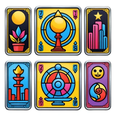 tarot icon pack with streetart illustration sticker