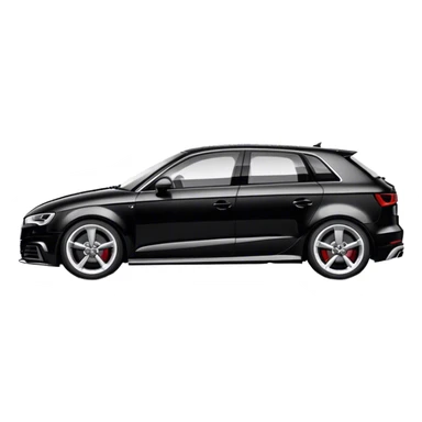 black audi A3 s line sticker