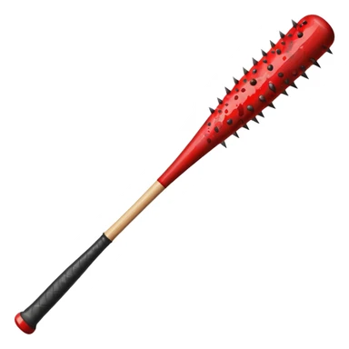 Baseball bat with Spikes and blood sticker