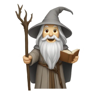 happy gandalf sticker