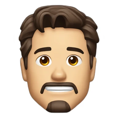 Tony Stark half iron man face sticker