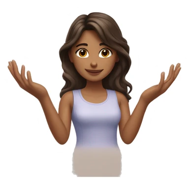 Pretty brunette making a heart with her hands sticker