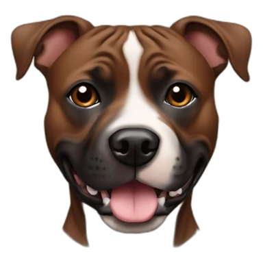 Brown and black Staffordshire Bull Terrier sticker
