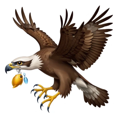 Osprey with fish sticker