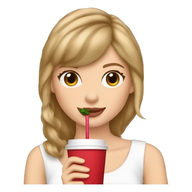 Taylor Swift drinking starbucks sticker