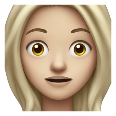 long dark hair white girl scared sticker