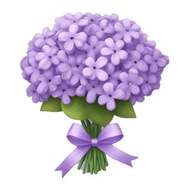 Lilac bouquet with bow sticker