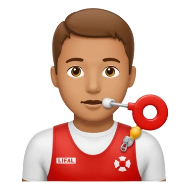 lifeguard with whistle sticker