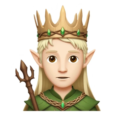Elven King wooden crowen out of sticks sticker