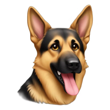 german shepard with tongue sticking out sticker