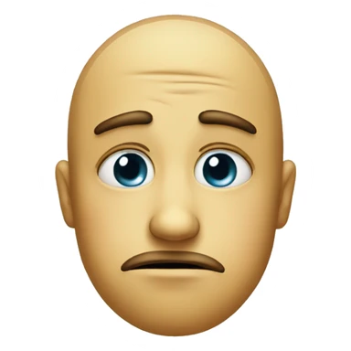 sad emoji with teardrop in the eye sticker