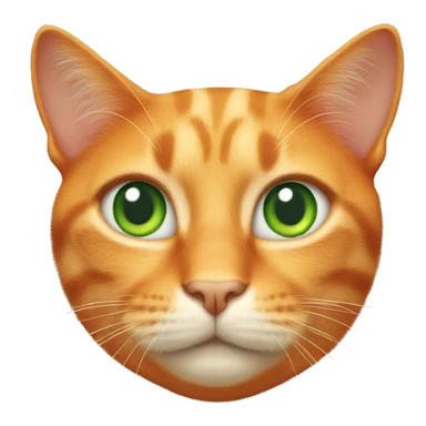 orange cat with green eyes sticker