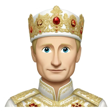 vladimir putin in Romanov dress full body sticker