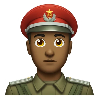 ussr soldier serious with takes sticker