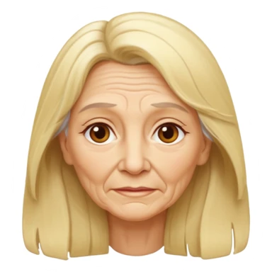 Femme 70 ans blonde cheveux long sticker