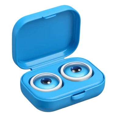 2 contact lenses travel mini case sticker