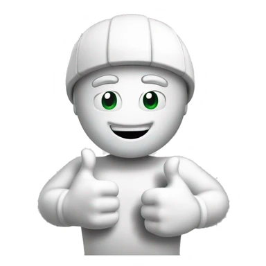 white michelin, thumbs up sticker