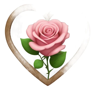 Heart with a rose sticker