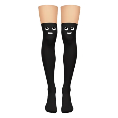  Plain Black over knee socks sticker