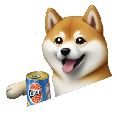 Shiba Inu driving Corvette convertible drinking Coors whole car sticker