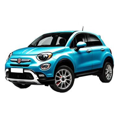 Fiat 500x blue italy sticker
